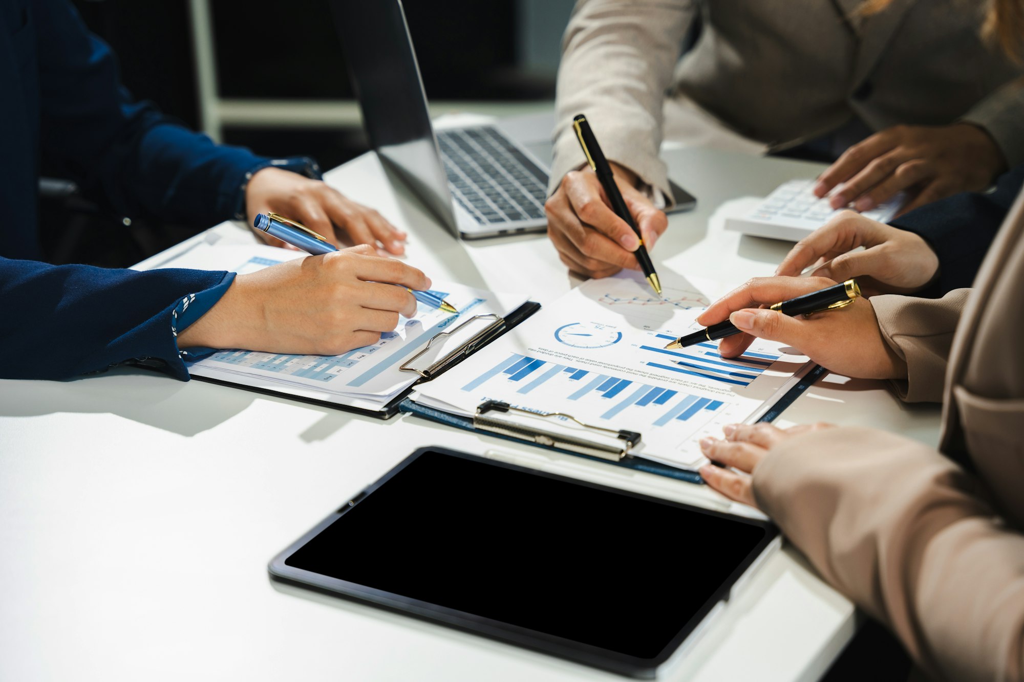 Project manager working and update tasks with milestones progress planning